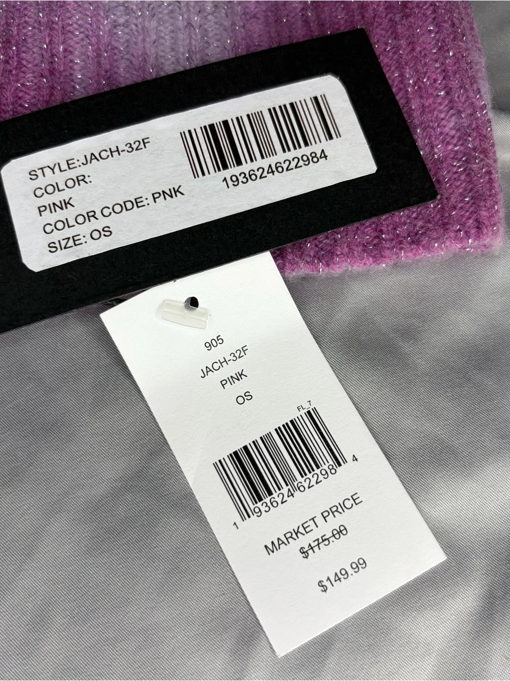jocelyn Pink & Light Pink Tie-Dye Pom Pom Beanie